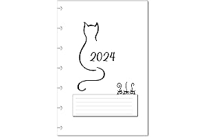 2024 Planner Cats - Monthly & Weekly Planner Calendar Refills for 7-Disc Mini Happy Planners