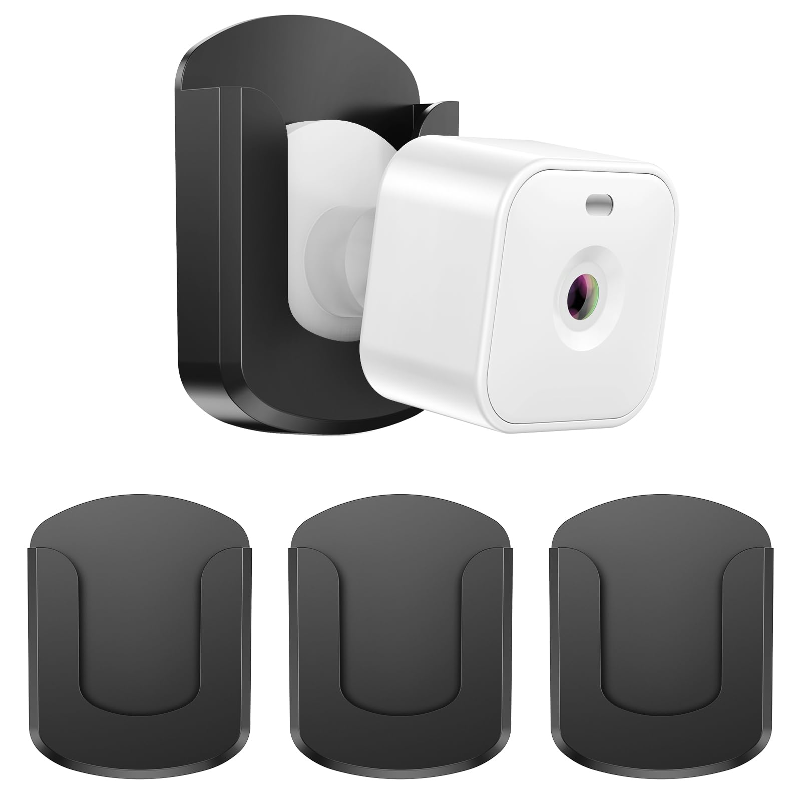 Paquete de 3 soportes de pared para cámara Blink sin taladrar, sin tornillos, soporte adhesivo para cámara Blink Outdoor 4 / Blink Mini/Mini 2 / Blink para cámaras interiores, fácil de instalar