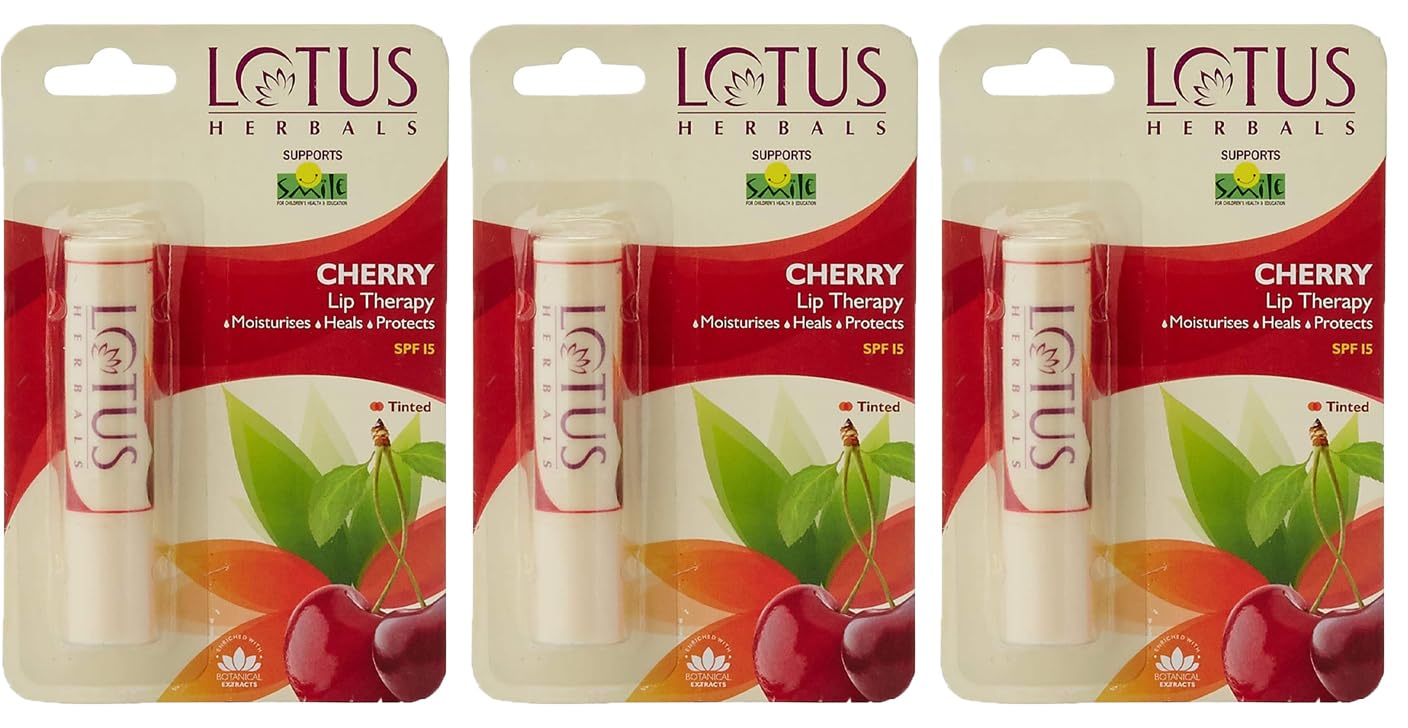 Lotus Herbals Lip Therapy Cherry, 4g (Pack of 3)-picture-19