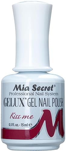 Mia Secret Gelux Soak-off esmalte de uñas de gel color Kiss Me - Esmalte de gel curado con lámpara de uñas - Esmaltes para uñas en gel de larga