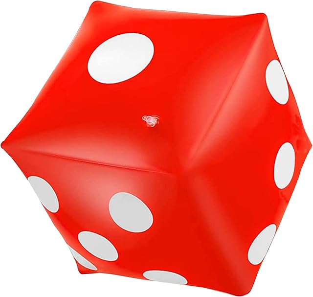 Apradas Inflatable Toys Giant Dice Red,Inflatable Party Dice Inflatable Toys For Kids Large Inflatable Dice For Party Games Pool Party Favors