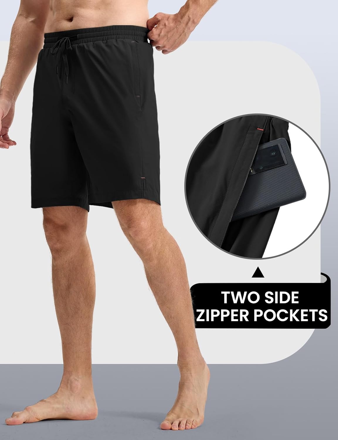 TBMPOY Men's Swim Trunks 9" Quick Dry Board Shorts Mesh Lining Bathing Suit Swimming Beach Swimwear Zipper Pockets - Image 2