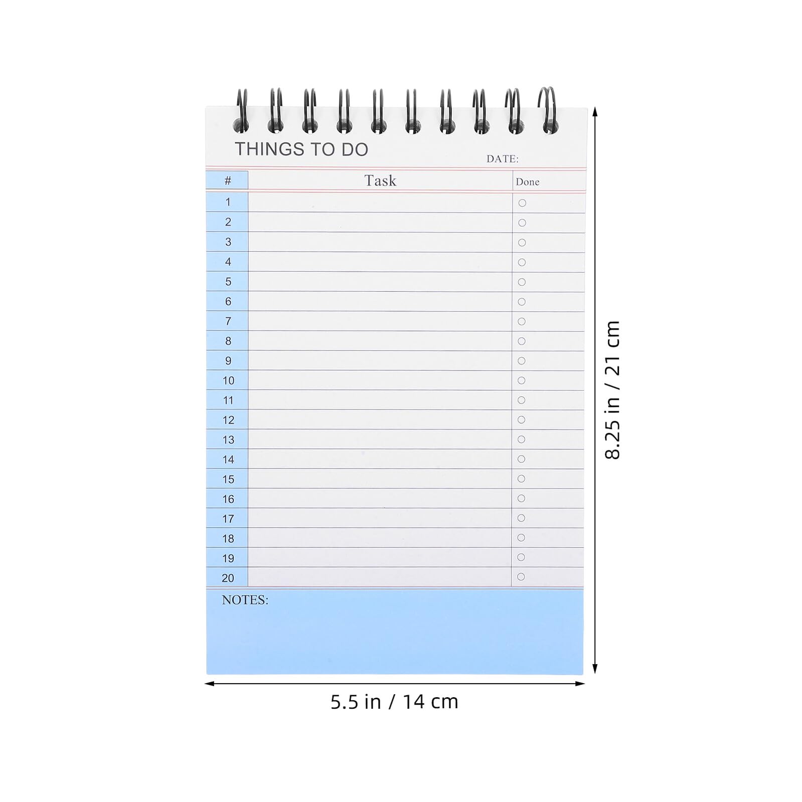 2packungen Wöchentlicher To-do-listen-block Aufgabenheft Checklisten-block Büroplaner Notizbuch mit Spiralbindung Liniertes Notizbuch Ringbuch Schulplaner Abreißplaner Spiralheft