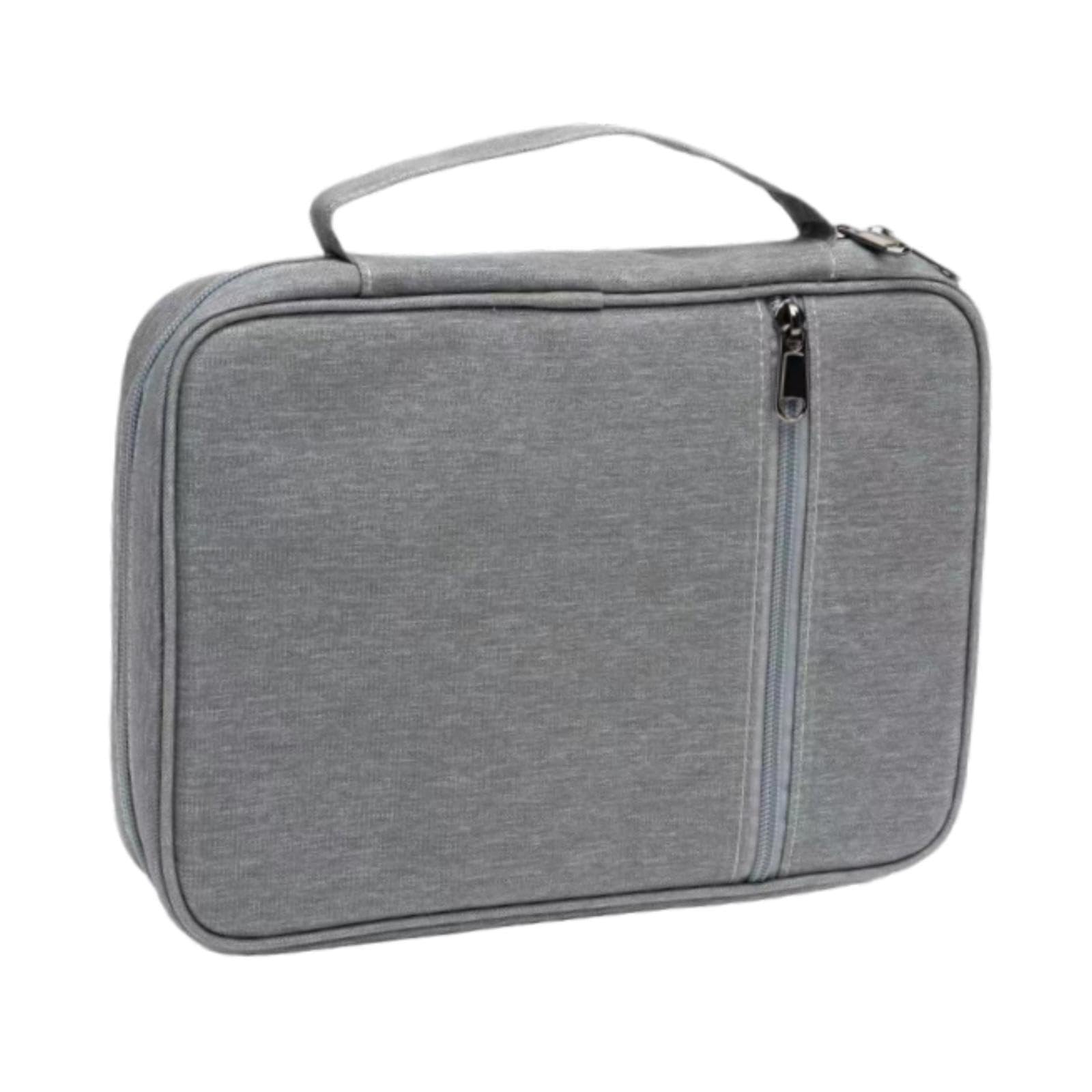 TWISAXC Dustproof Bag Bible Cover Zipper Book Cover Built For Long-Term While Offering Against External Elements Bible Carry Book Case Church Bag, Gray, 28x5.5x20.5cm