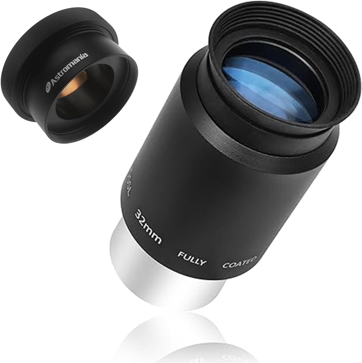 Astromania 1.25" / 2" Twist-Lock Adapter - Bundle with - 1.25" 32mm Plossl Telescope Eyepiece
