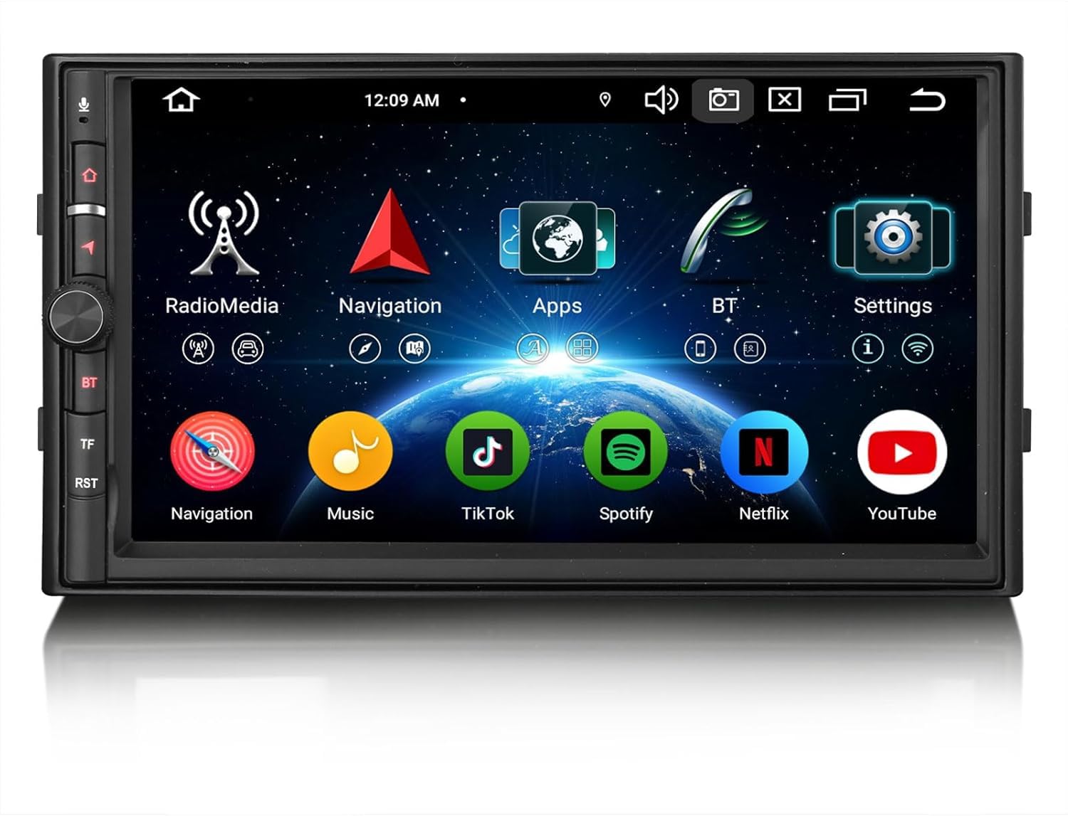 Erisin Android 16 4+64GB Universal Doppio 2 Din Autoradio CarPlay Bluetooth | 8-Core GPS Navigatore 7 pollici Schermo tattile IPS 2DIN Radio Supporti Wireless Android Auto WiFi 4G DSP RDS FM DVB-T2 USB