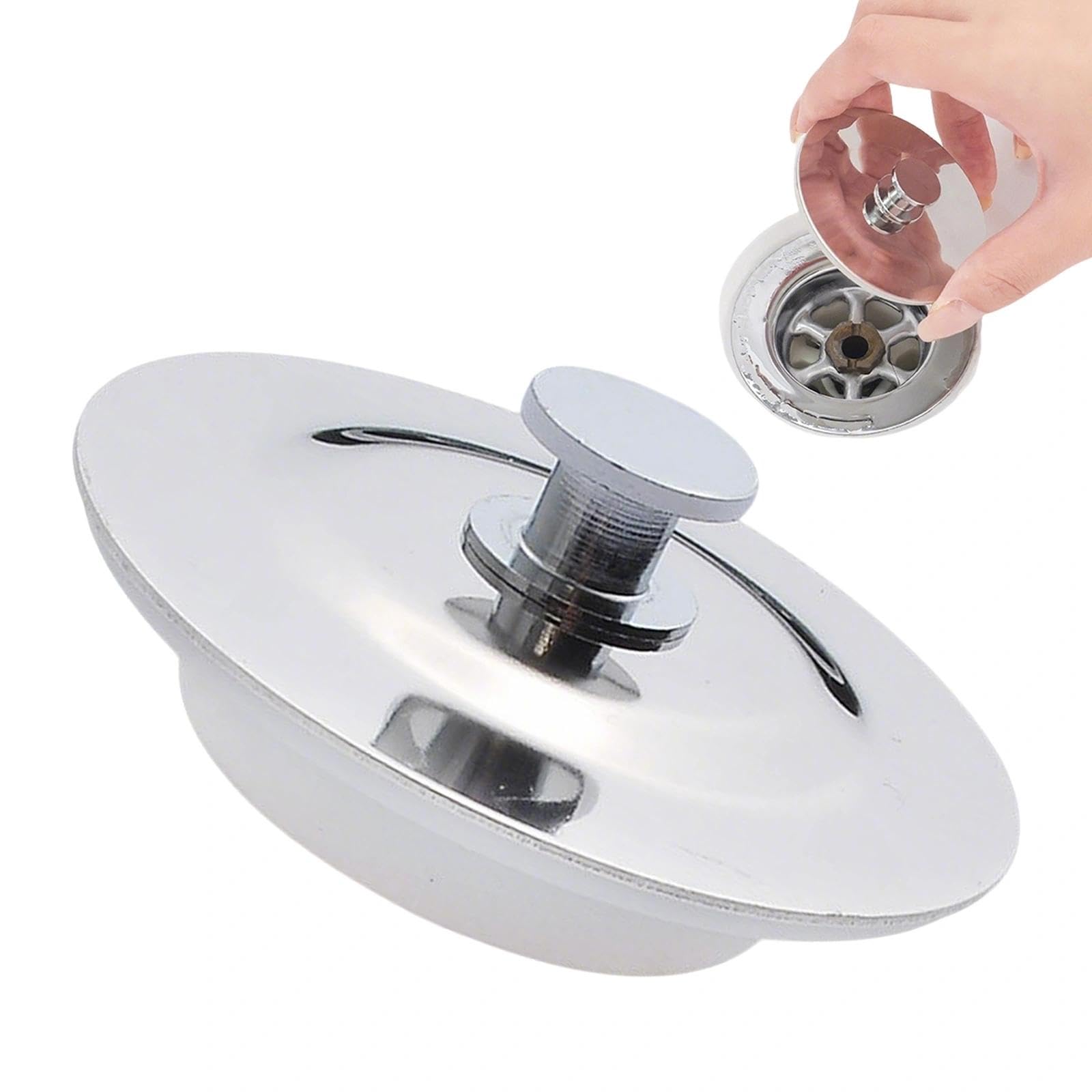 Universal Bath Plug, 40-45mm Hole Stainless Steel Drain Plug Replacement,for Bathtub, Kitchen, Laundry Sink, Rv Sink Etc sink Drain Stopper