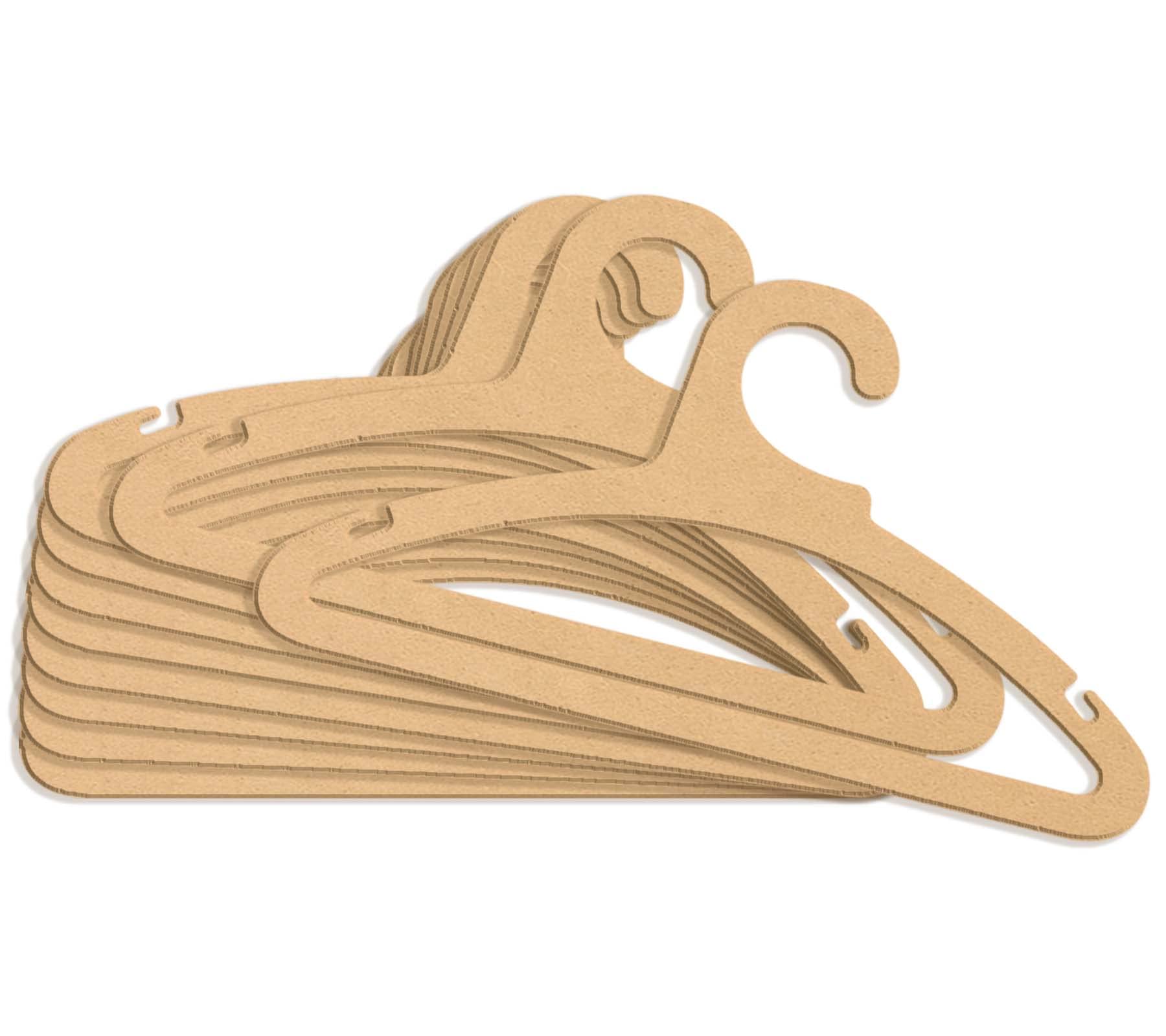 Haoser Kids Clothes Hanger, Solid MDF Garment 10 inch Hangers with Non Slip Bar for Kids (Pack of 10)-image-3