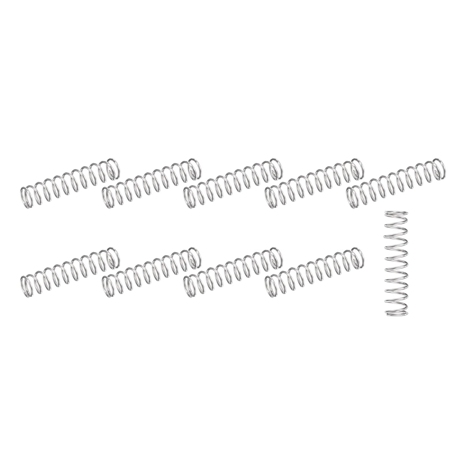 METALLIXITY Compression Springs (0.5x5mm OD,25mm Free Length) 10Pcs,Silver — Amazon image 7