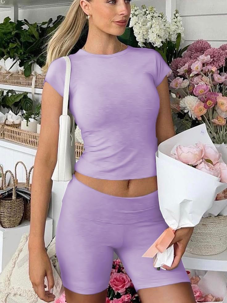 Image of Nimsruc Two Piece Lounge Sets For Women short sets