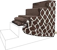 Vista 12 de Best Pet Supplies Fundas de escalones de espuma para mascotas para perros y gatos pequeños, escaleras portátiles para sofá y cama alta (solo funda)
