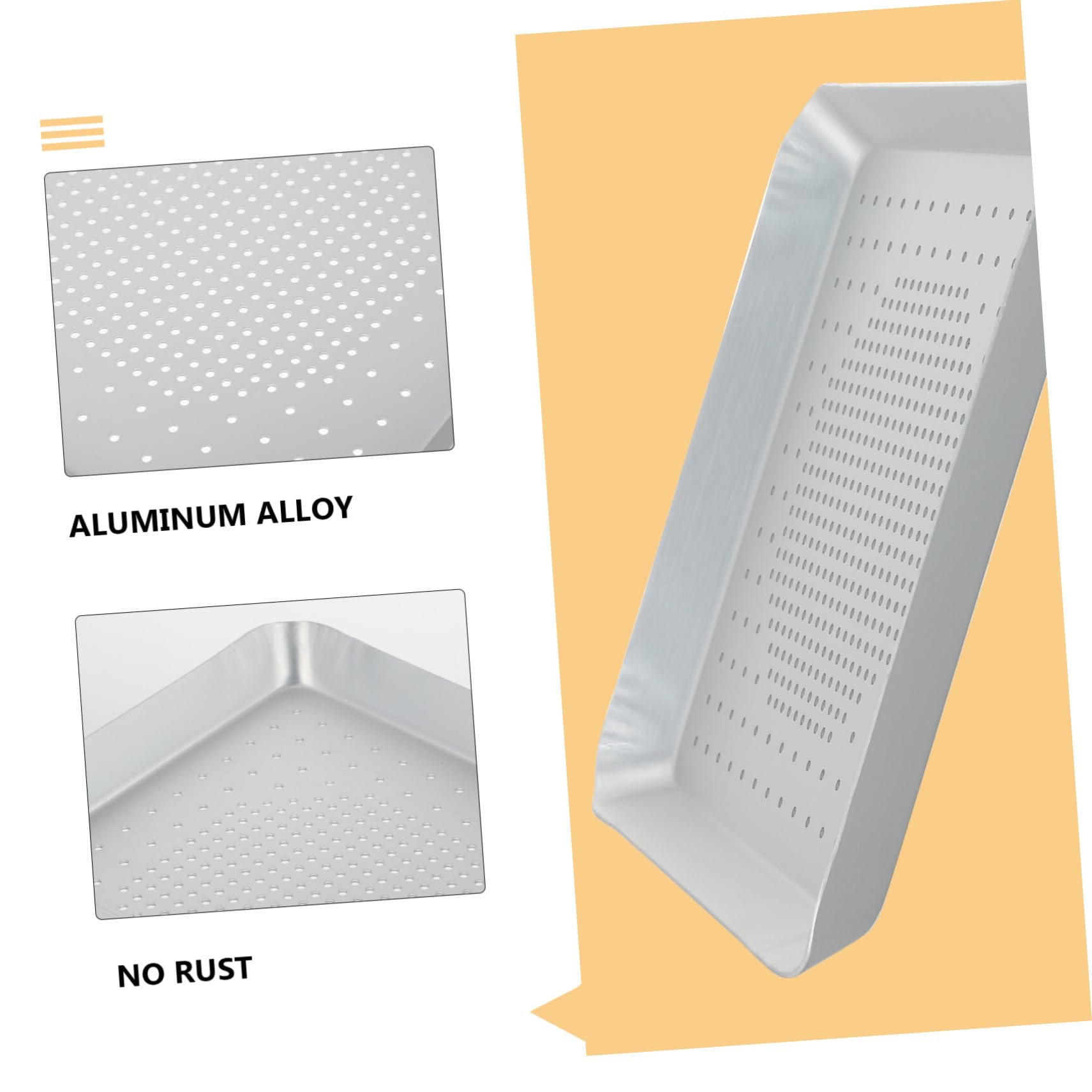 Hohle Pizzapfanne aus Aluminiumlegierung, Perforiert, Silber | Backform für Küche und Ofen, 1 Stück, Wärmeleitung, Chemische Korrosionsbeständigkeit