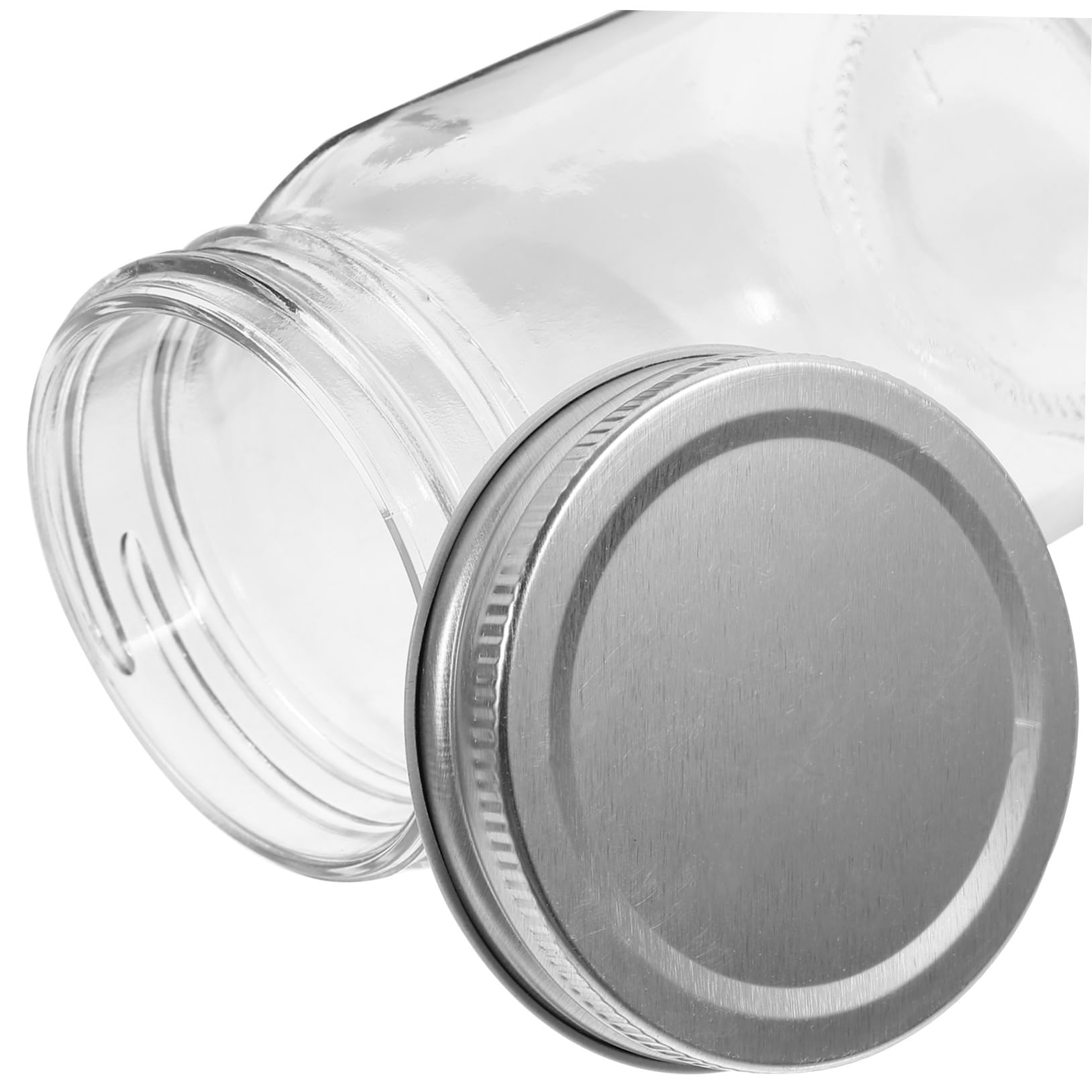 LIFKOME 4 Stück Mason Jar Einmachgläser Aus Glas Mit Deckel 380 Ml Transparente Honigspender Für Küche Und Haushalt Gefriergeeignet Und Wiederverwendbar