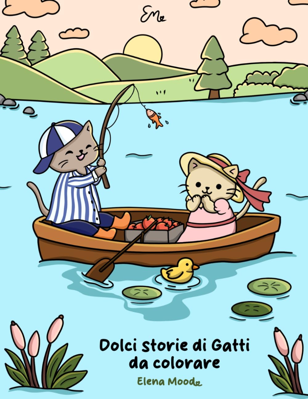 Storie dolci di gatti: Libro da colorare