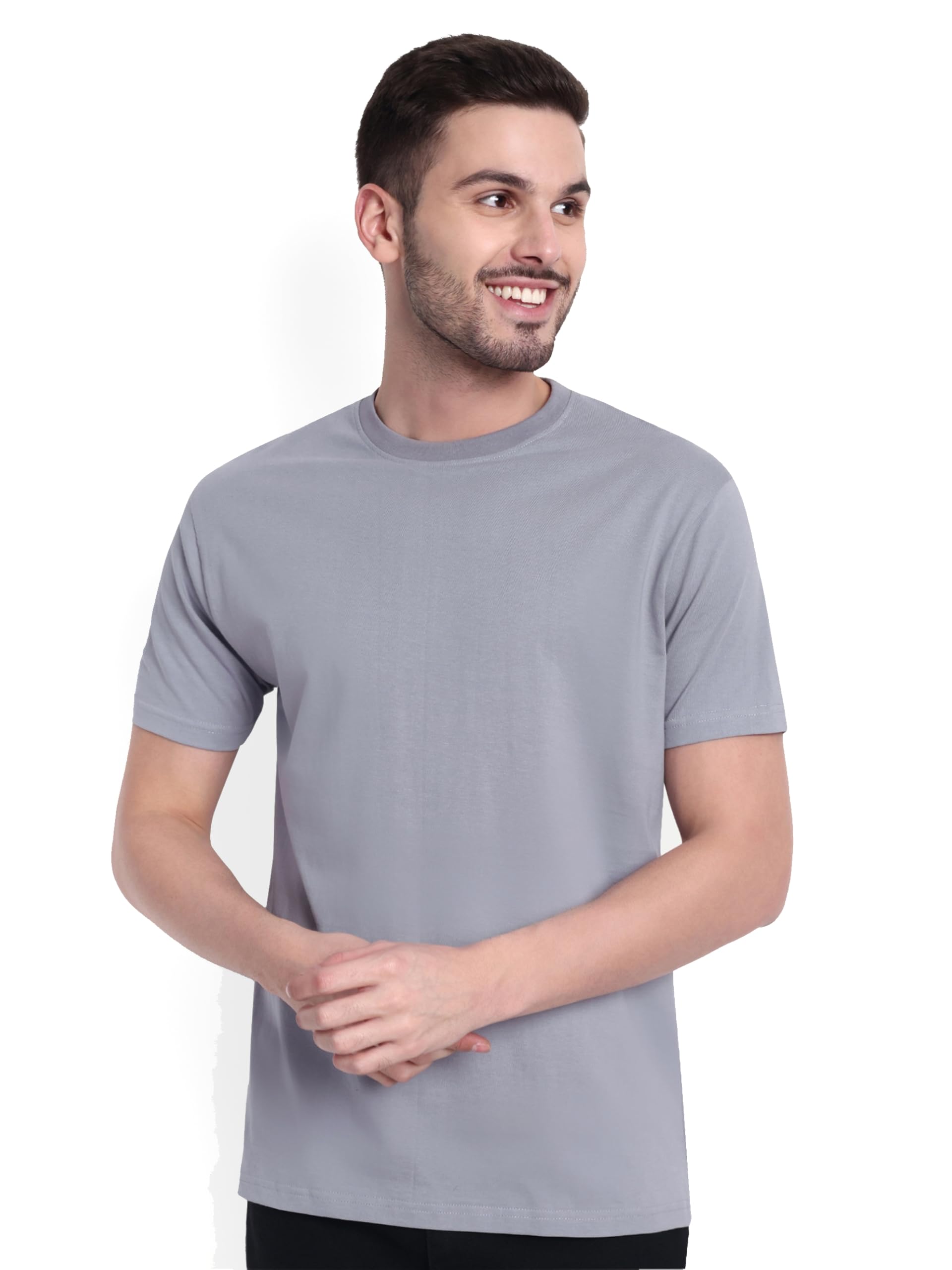 inner element Men's T-Shirt| Solid Round Neck Half Sleeve Casual Tshirt for Men,Pure Cotton Pack of 1-picture-34
