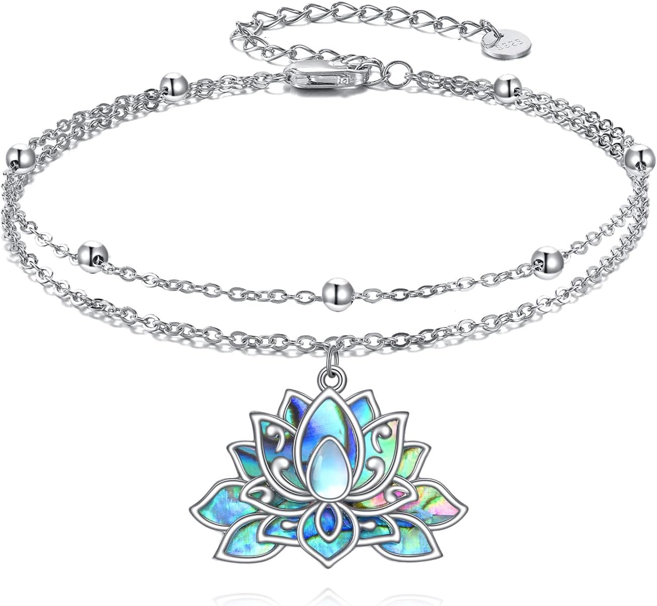 KZX Sun/Moon/North Star/Celestial Bracelet Ladybug/Bee/Butterfly/Turtle/Starfish/Paw Animal Bracelet Infinity/Cross/Evil Eye Bracelet 925 Sterling Silver Jewelry for Women