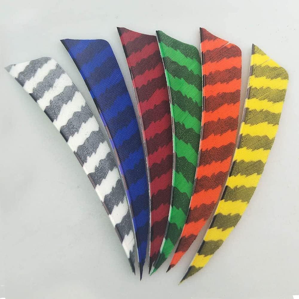 AMEYXGS 50 Pcs Archery Turkey Feather Fletching 4 Inch 5 Inch Natural Feather Fletching DIY Arrows Fletching Right Wings Vanes for Hunting Arrow Accessories