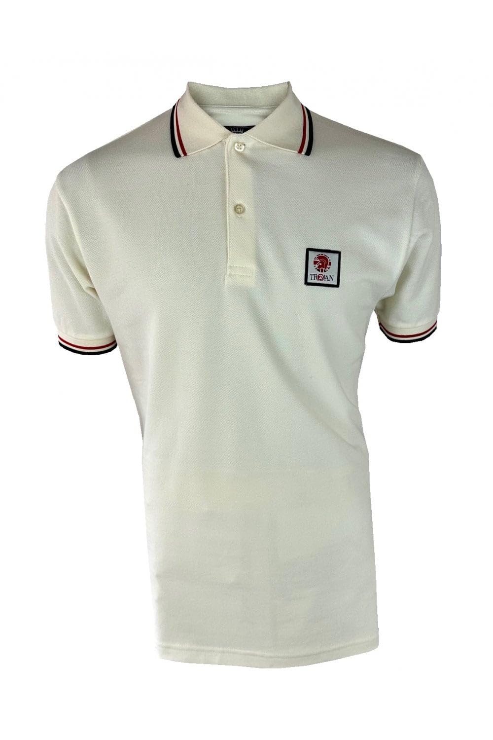 Trojan Men's Union Flag Badge Pique Short-Sleeve Polo Shirt - Tr/9077