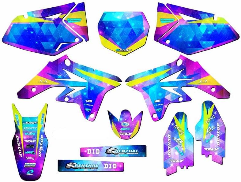 2007-2009 RMZ 250 Space KADET Galaxy Senge Graphics Complete Kit with Rider I.D. Compatible with Suzuki