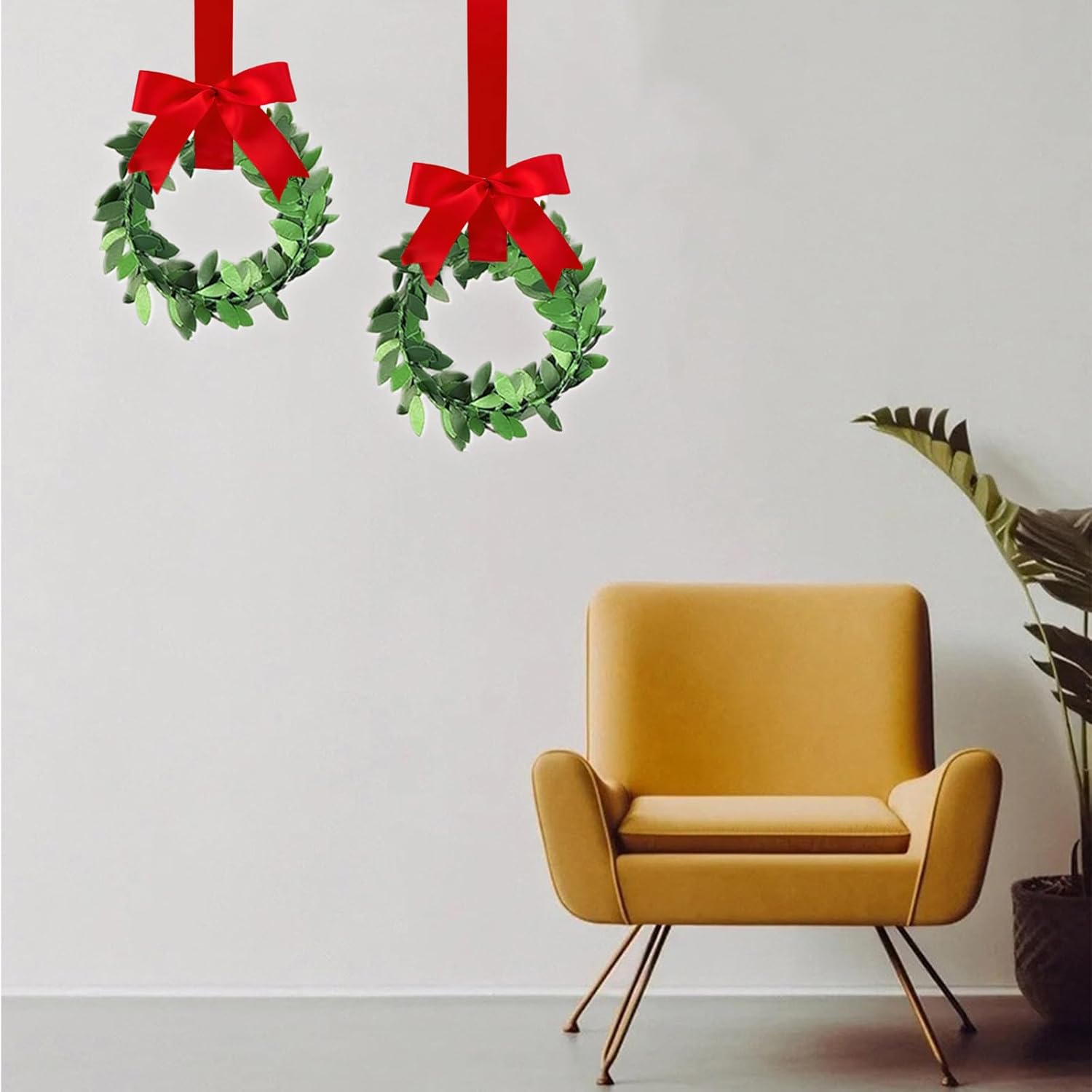 24 Ft Mini Ivy Garland, Artificial Vines for Decoration, Miniature Leaf Vine for Making Mini Wreath Crafts, Fairy Garden Mini House Micro Landscape Decor - Image 3