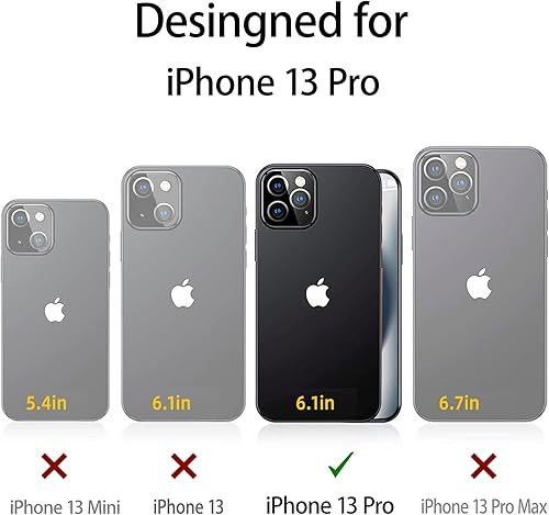 Miniatura 2 de Funda compatible con iPhone 13 Pro, protección contra caídas, cuerpo completo, resistente, a prueba de golpes, a prueba de polvo, militar,