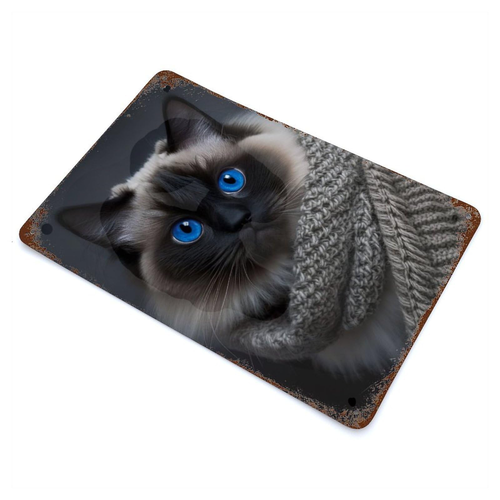 The Birman Rust Effect Tin Sign 11.8"x7.9", Ideal for Cafe, Home Bar And Lounge Decor