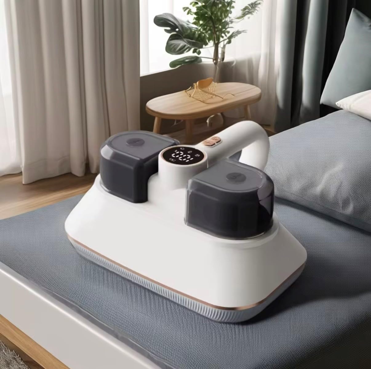 Aspirateur à Main Léger, Portable et sans Fil, Anti Acarien, Anti Bactérie, Technologie Cyclonique, Filtre HEPA, 100W, Batterie Rechargeable, Idéal pour Matelas, Rideaux, Canapés