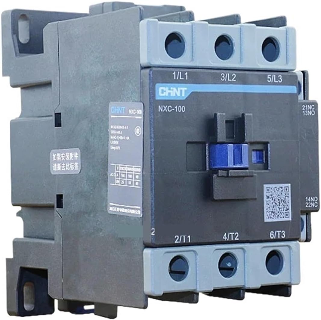 NXC-100 100A LC1D AC Contactor NO NC 3-Phase DIN Rail Mount Electric Power LC1 Contactor AC 24V 36V 110V 220V 380V(Size:24V)