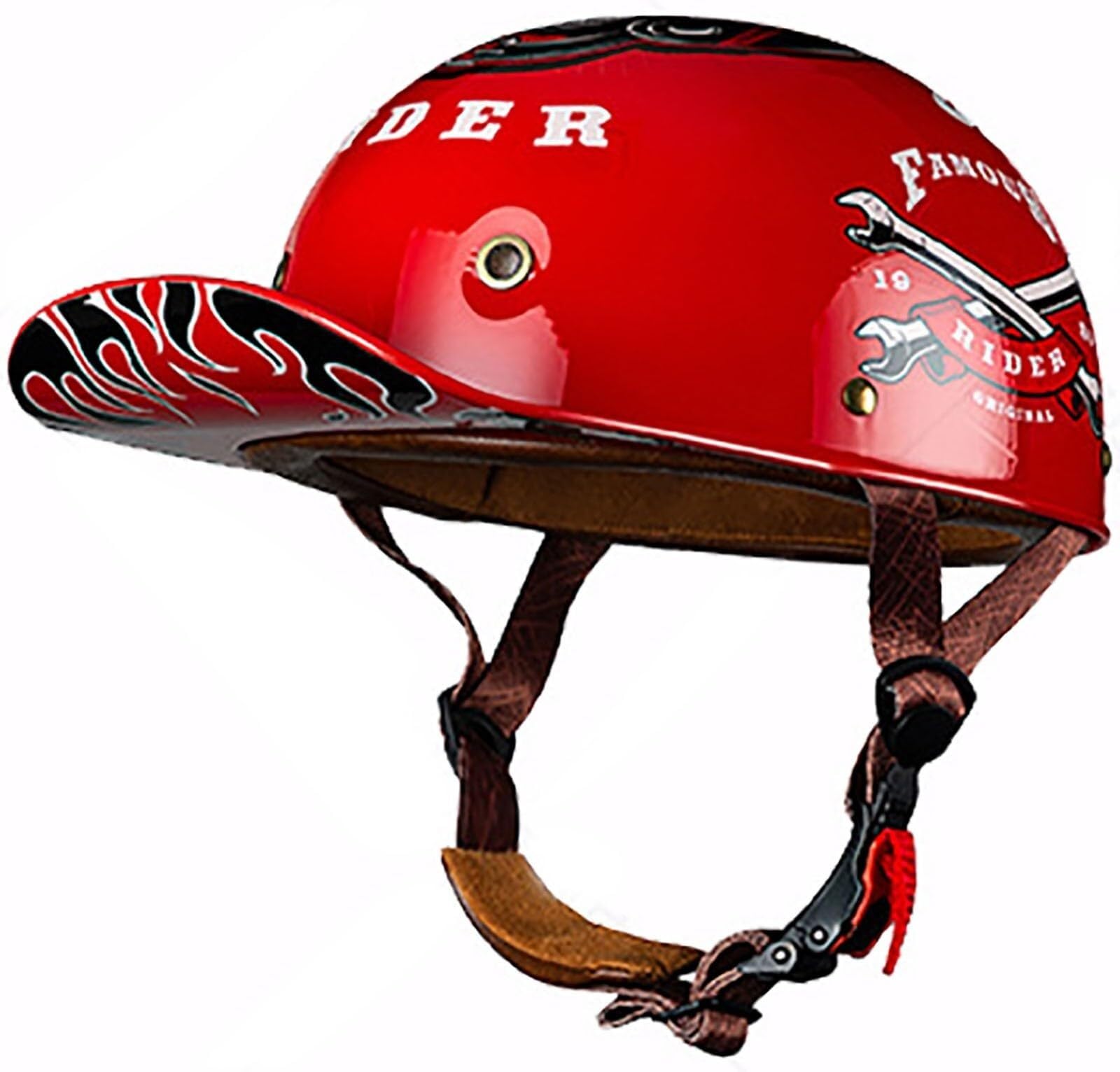 Demi-casque moto jet style casquette de baseball homologué ECE pour scooter