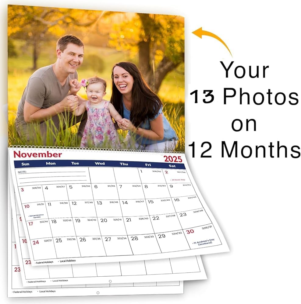 CLYLIFE Custom Photo Wall Calendar