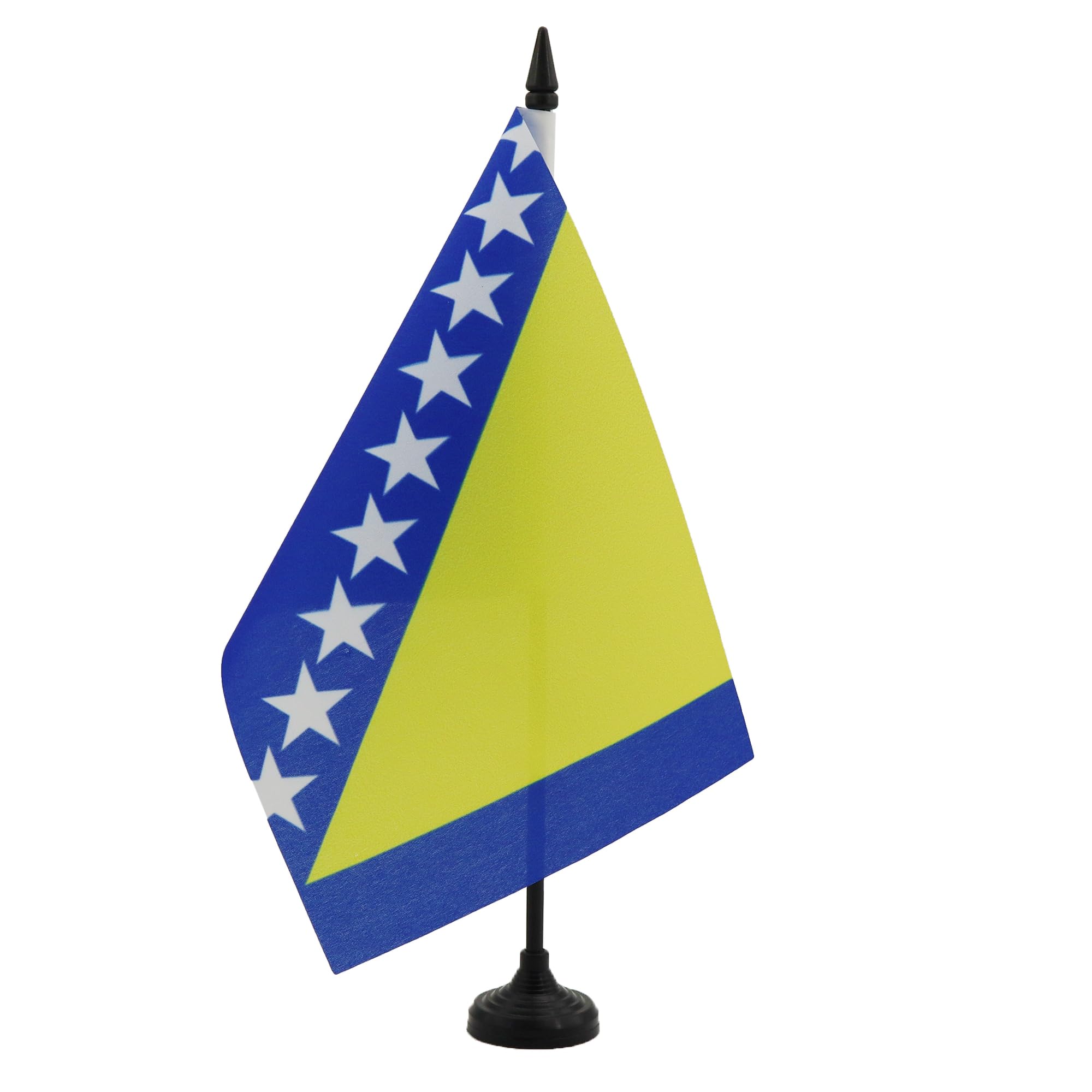 AZ FLAG Bosnia and Herzegovina Table Flag 5'' x 8'', Bosnian Herzegovinian Office Decoration 100% Polyester 21 x 14 cm