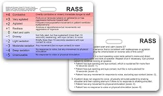 RASS - Richmond Agitation Sedation Scale - Horizontal Badge Reference Card (1 Card)
