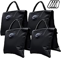 Eurmax Saddle Design Water Weight Bags 4-Pack Heavy Duty PVC Portable Outdoor Weights for Photo Video Studio Stands Black