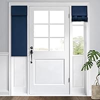 Vista 20 de HOMEIDEAS Cortinas opacas de aula para puerta delantera, cubierta de ventana de puerta de aula, persianas de privacidad con aislamiento térmico