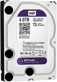 二枚　WD Purple 4TB HDD WD40PURX (K44/45) Western Digital HD INTERNO 4TB SATA 6 Gb/s 7200rpm 64mb WD40PURX