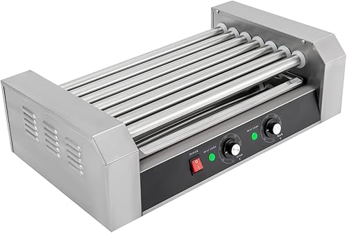 Miniatura 2 de Rodillo comercial para perros calientes máquina eléctrica de acero inoxidable para parrillas para perros calientes cocina independiente de doble