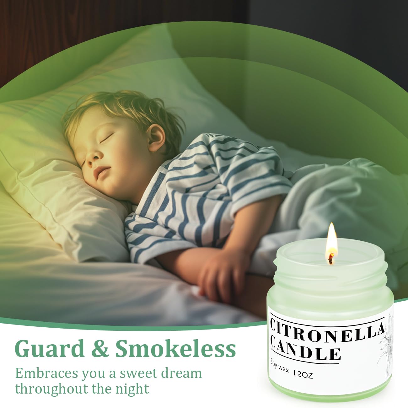 Candele alla citronella per esterni, cera di soia naturale, 6 pezzi, 200 ore
