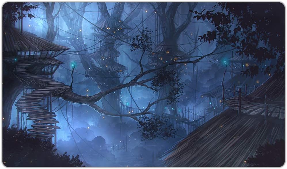 Inked Playmats Tree Village Playmat Inked Gaming TCG Game Mat for Cards (13+)