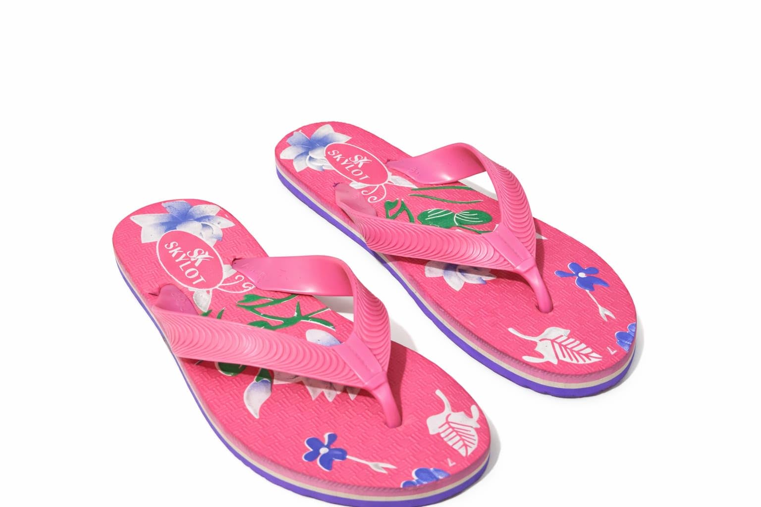 SKYLOT Pink Hawai Women’s Flip Flops | Stylish Printed Ladies Slipper for Daily Use Indoor | Lightweight & Comfortable Rubber Hawai Chappal-picture-30