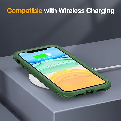 Miniatura 620 de Miracase Glass Series - Funda para iPhone 11 de 6.1 pulgadas, funda resistente de cuerpo completo mejorado con protector de pantalla de vidrio Negro