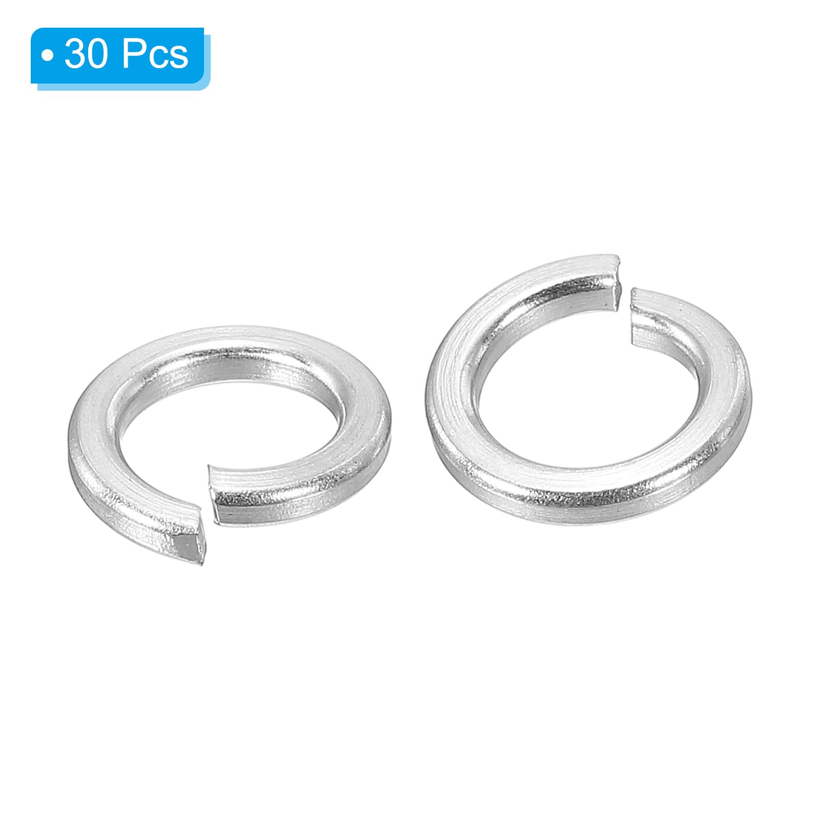 M6 Split Lock Washer, 30 Pack 6mm ID 9.5mm OD 304 Stainless Steel