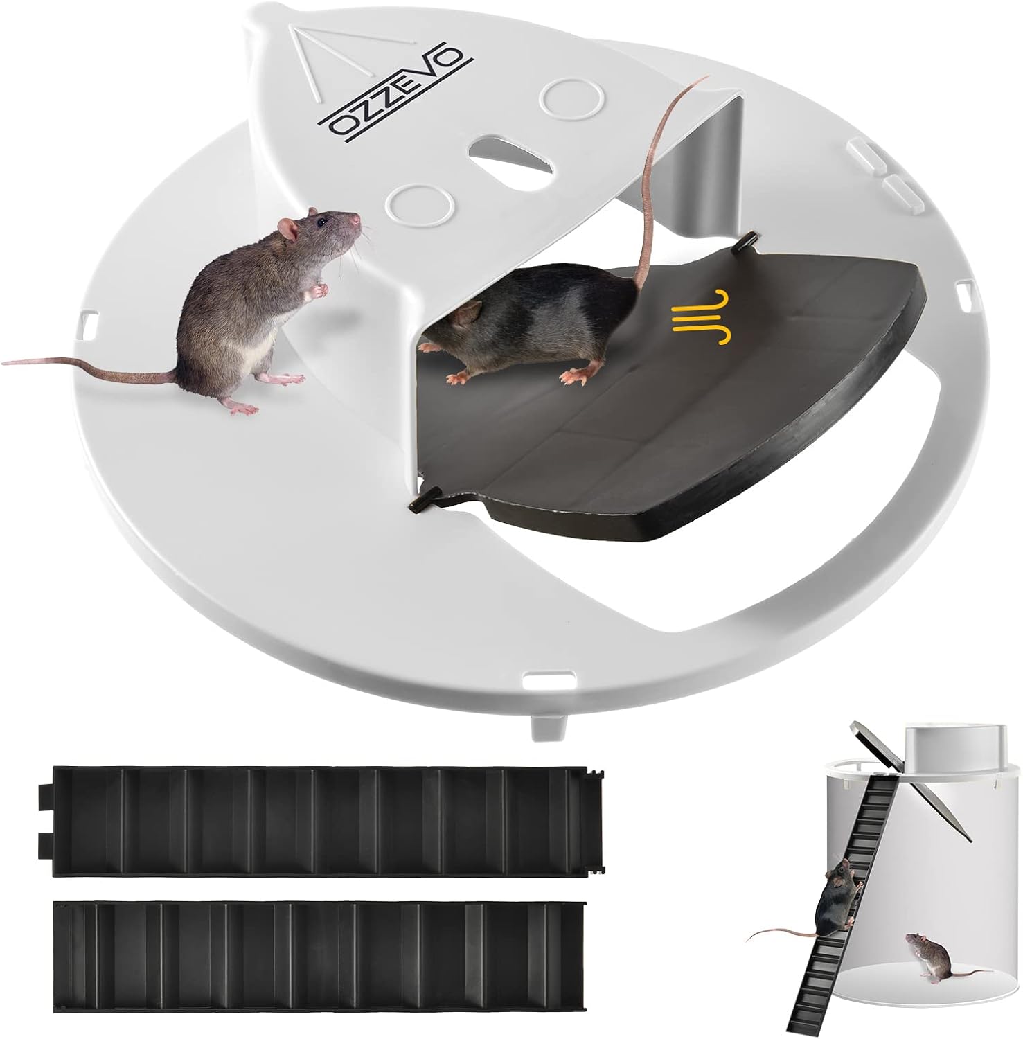 OZZEVO 5 Gallon Mouse Trap Bucket, Rat Trap, Mouse Traps