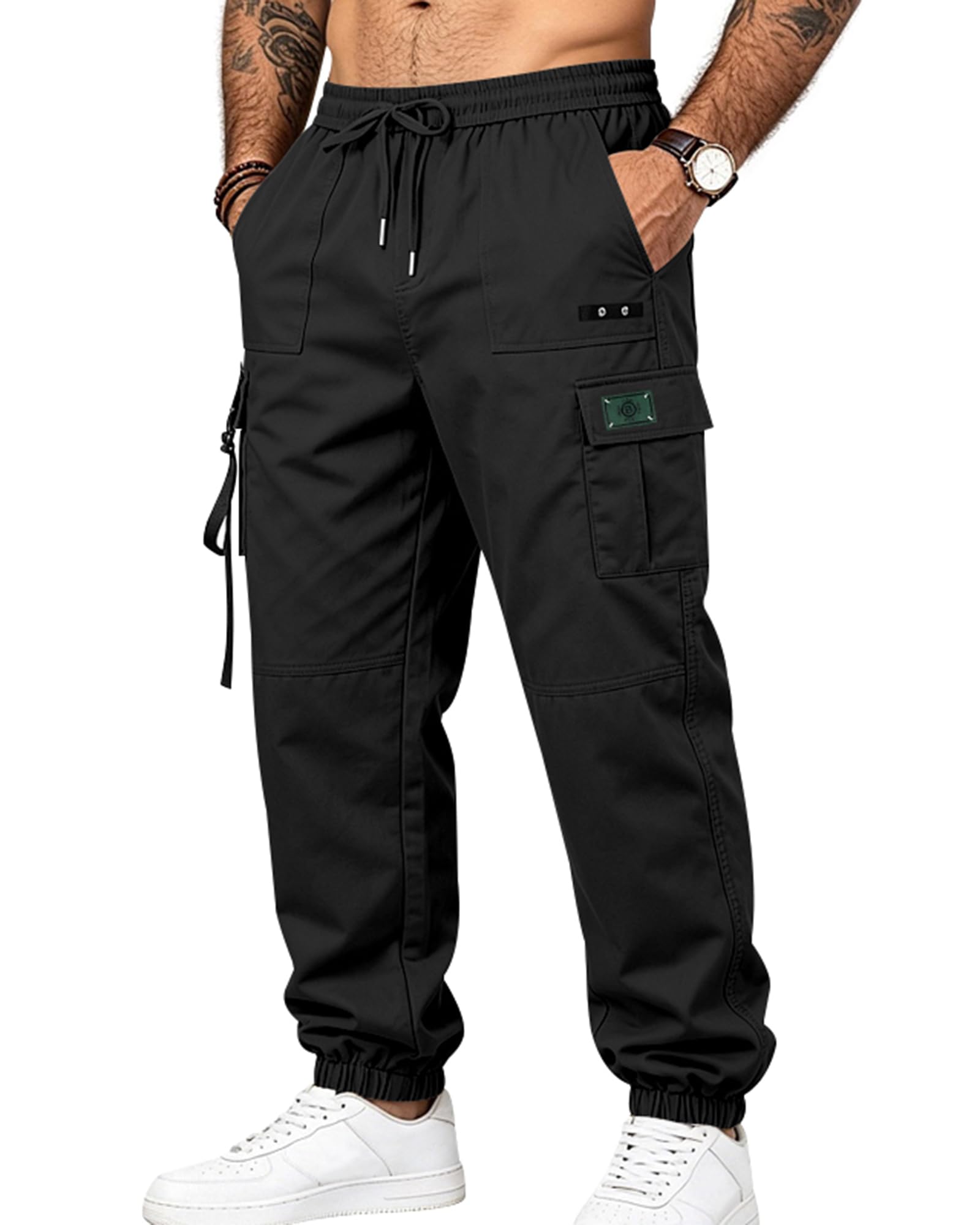 Men's Cargo Pants Casual Cargo Joggers Utility Workwear Relaxed Fit
