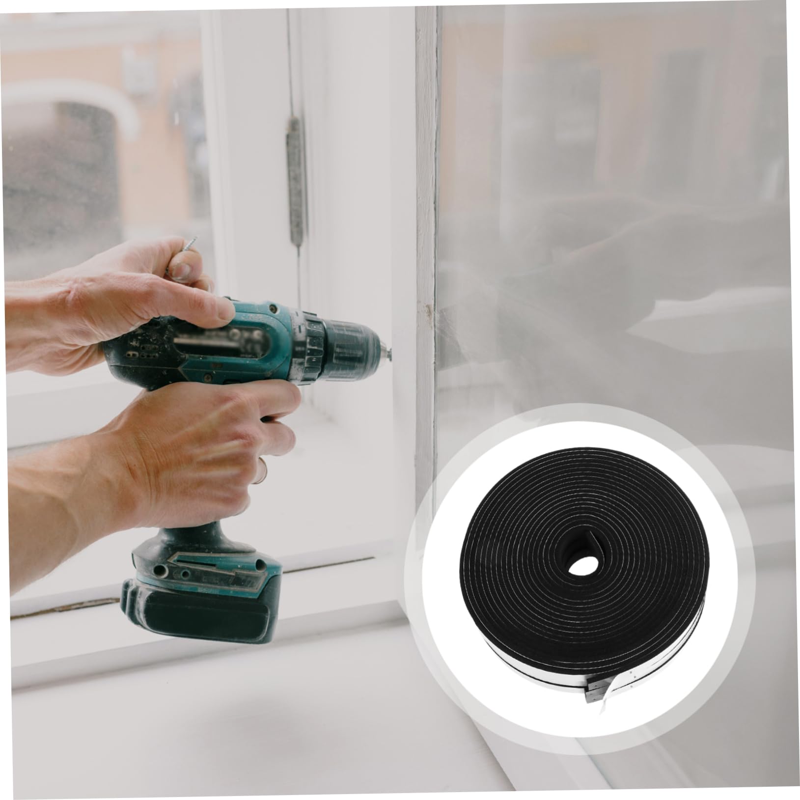 NUOBESTY 3 Set Di Strisce Sigillanti Per Porte E Finestre Strisce Ad Alta Densità Strisce Di Tenuta Per Porte Strisce In Schiuma Di Neoprene Nere