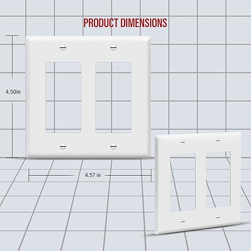 Miniatura 6 de ENERLITES Interruptor de temporizador de cuenta regresiva, interruptor de luz blanca y decorativa o placa de pared de toma de receptáculo, acabado