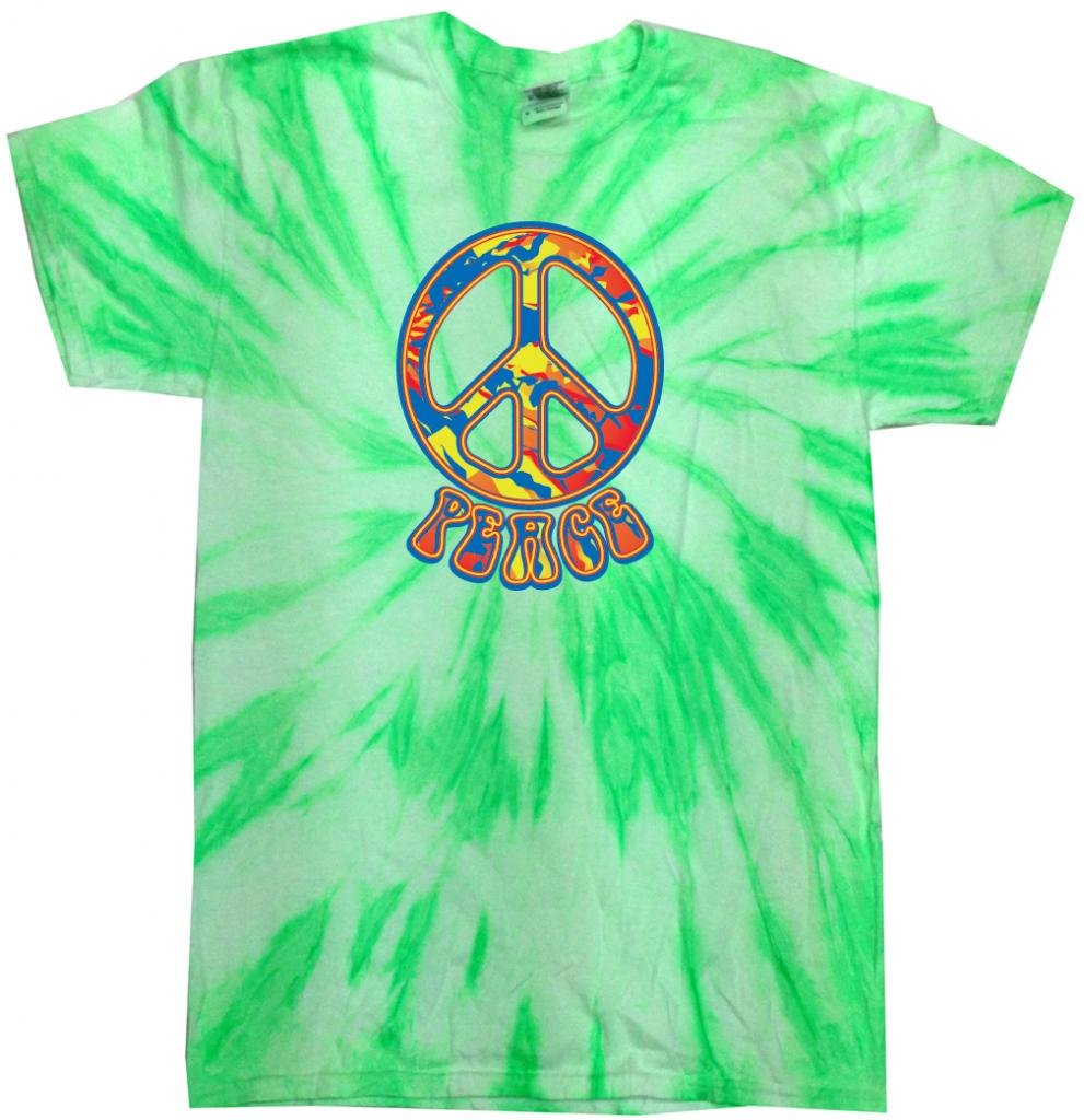 Yoga Clothing For You Mens Funky 70s Neon Kiwi Tee Shirt