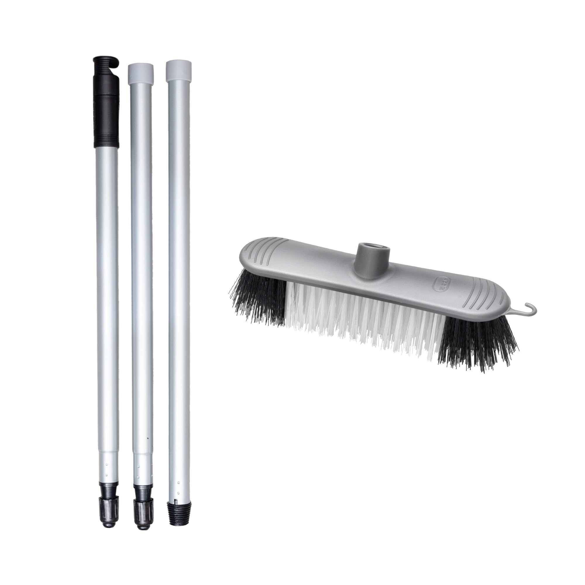 Addis Scopa Angolata Per Interni Con Setole In Nylon E Manico In Metallo 3 Pezzi - Grigio - 5