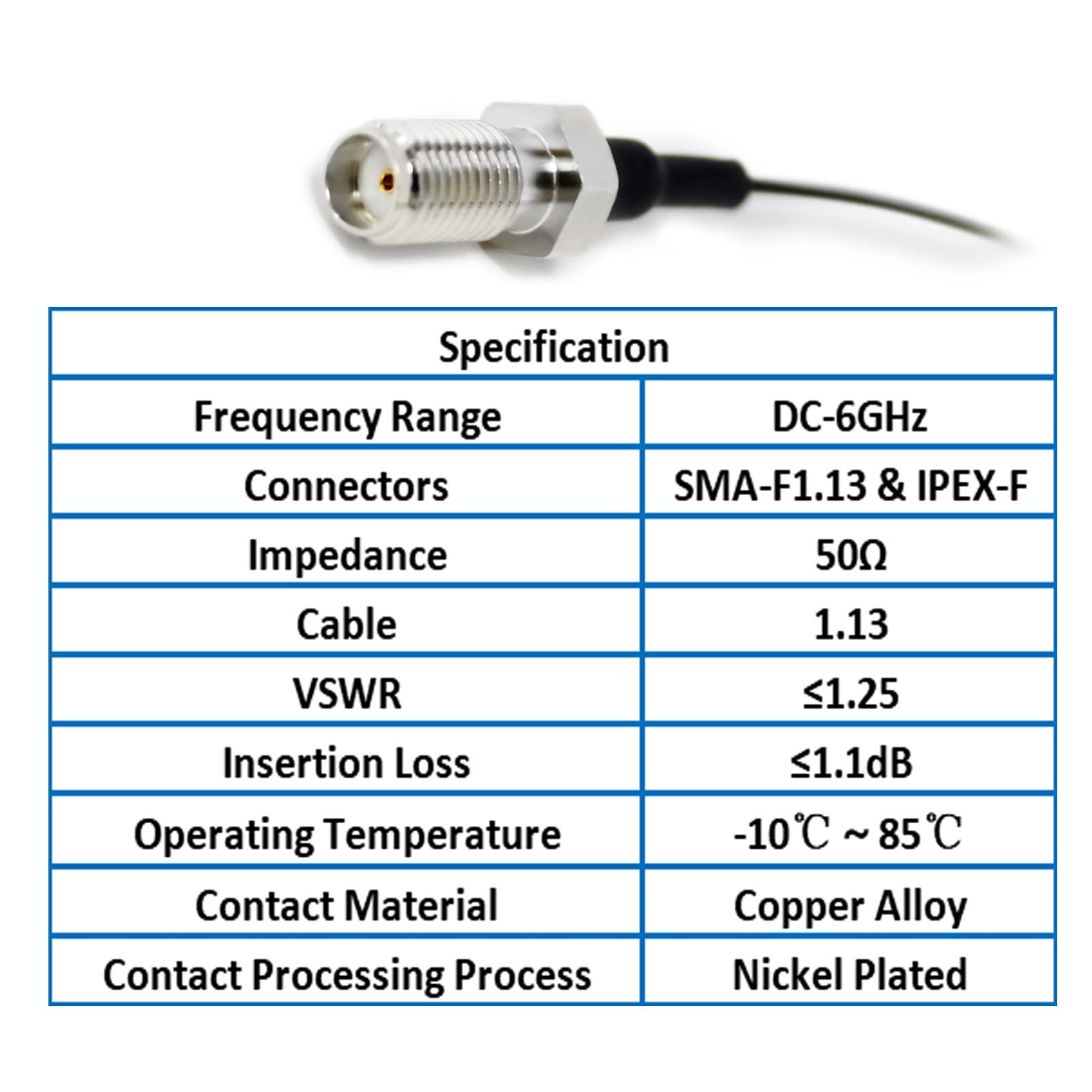 2 Cavi Coassiali IPEX UFL A SMA Femmina 6GHz 15cm - Per Schede WiFi E Router - Foto 10