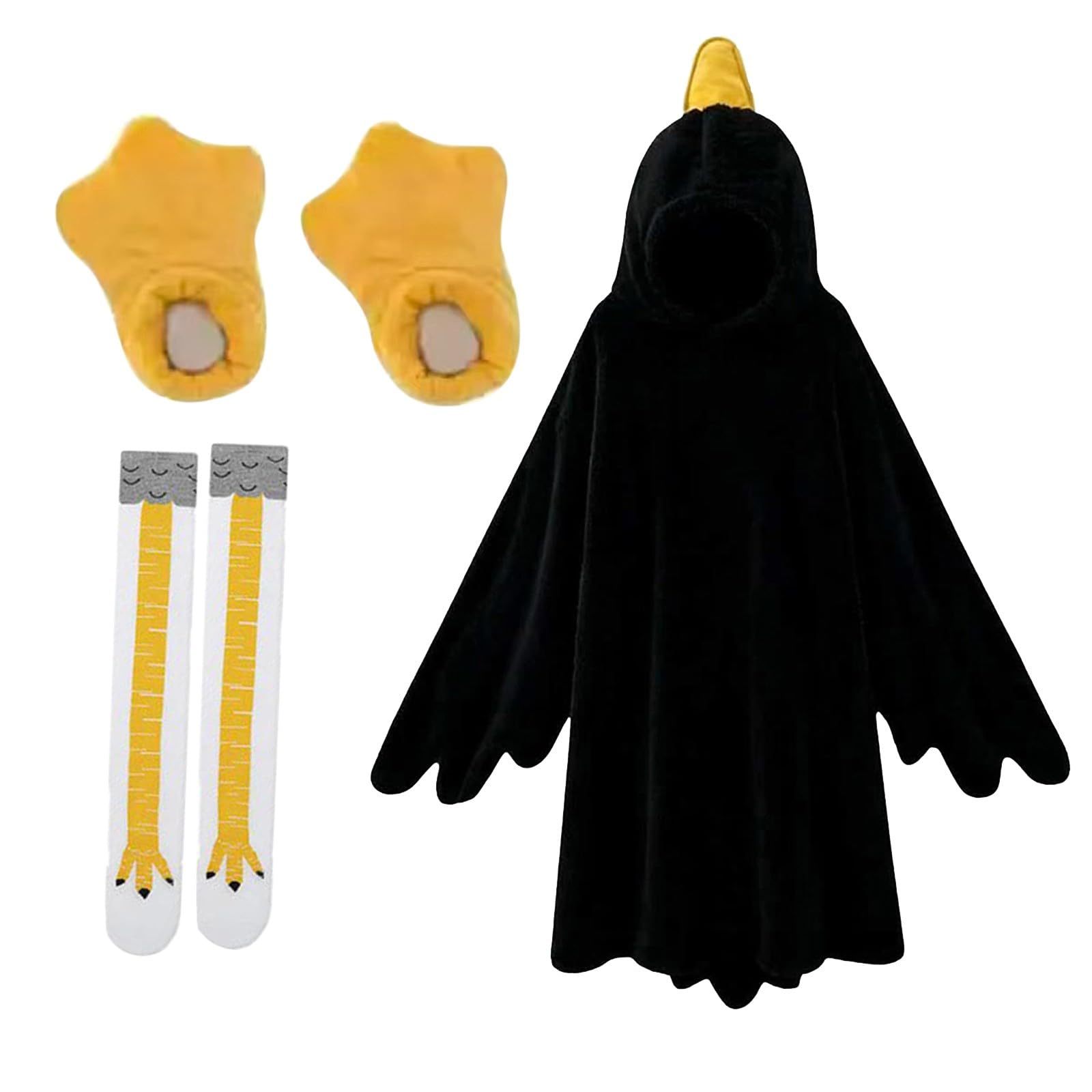 Duck Blanket Hoodie for Kids Oversized Warm Big Goose Wearable Blanket with Hood Design Lounging Sweatshirt With Bathrobe Shoes Socks for Boys Girls Warm Cozy Loungewear (Black, 15-17 Years) — image 1