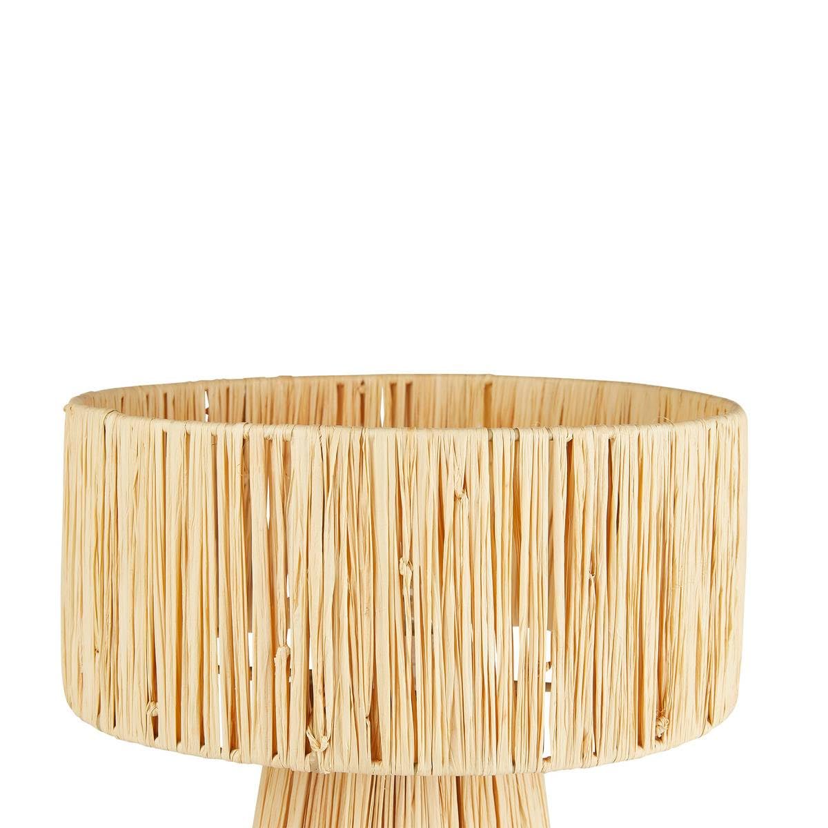 Atmosphera - Lámpara de mesa "orane" rafia beige h34cm